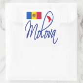 Moldova Vierkante Sticker (Tas)