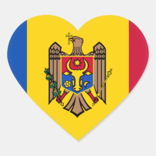 Moldova Vlag Hart Sticker