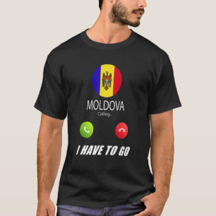Moldova Vlag Souvenir Moldova Roept T-shirt
