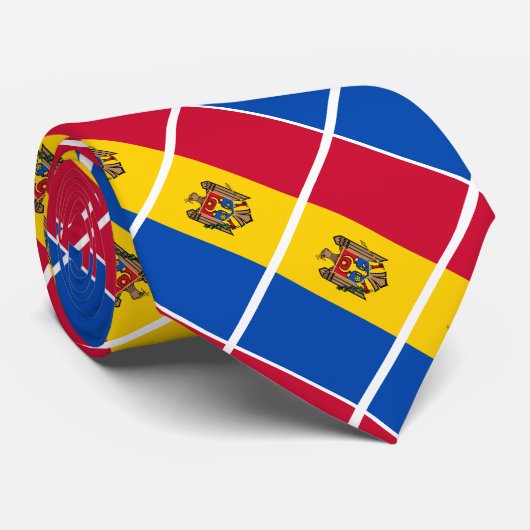 Moldova Vlag Stropdas (Opgerold)
