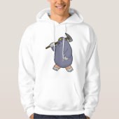 Mole als boer met Pickaxe & Spotlight Hoodie (Voorkant)