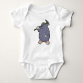 Mole als boer met Pickaxe & Spotlight Romper (Voorkant)