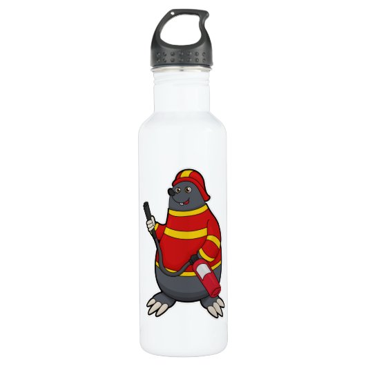 Mole als brandblusmiddel met brandblusapparaat waterfles (Voorkant)