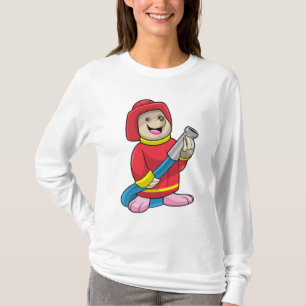 Mole als brandweerman met slang t-shirt