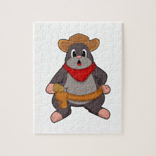 Mole als Cowboy Legpuzzel