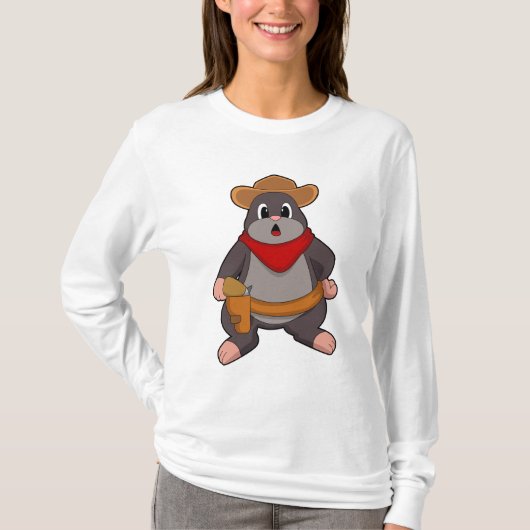 Mole als Cowboy T-shirt (Voorkant)