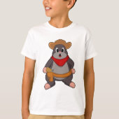 Mole als Cowboy T-shirt (Voorkant)