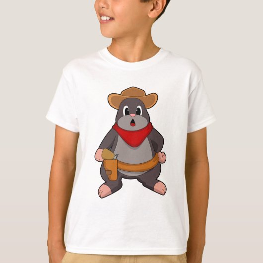 Mole als Cowboy T-shirt (Voorkant)