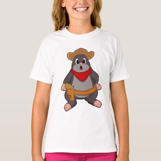 Mole als Cowboy T-shirt (Voorkant)