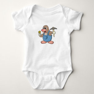 Mole als Miner met Gold Romper
