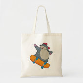 Mole als Skater met skateboard Tote Bag (Voorkant)