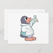 Mole als wetenschapper met testbuis briefkaart (Voorkant / Achterkant)