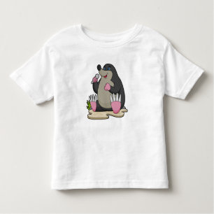 Mole als zanger met microfoon kinder shirts