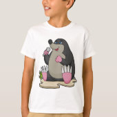 Mole als zanger met microfoon t-shirt (Voorkant)