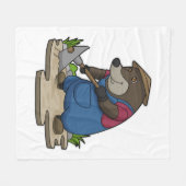 Mole as Farmer Fleece Deken (Voorkant (Horizontaal))