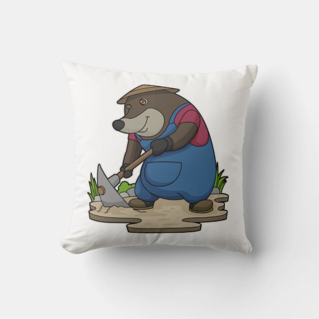 Mole as Farmer Kussen (Voorkant)