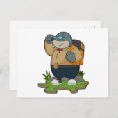 Mole as Hiker with Backpack Briefkaart (Voorkant / Achterkant)