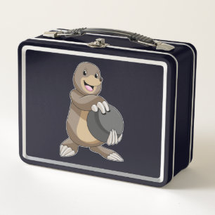 Mole bij Bowling met Bowling ball