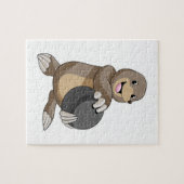 Mole bij Bowling met Bowling ball Legpuzzel (Horizontaal)