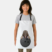 Mole bij Bowling met Bowling ball Schort (Insitu)