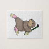 Mole bij Hockey met Hockey bat Legpuzzel (Horizontaal)
