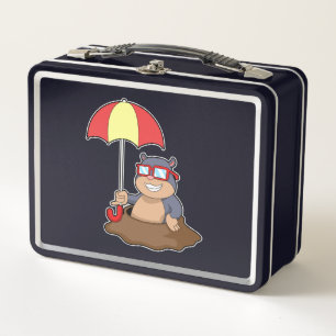 Mole bij Raining met Umbrella