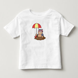 Mole bij Raining met Umbrella Kinder Shirts