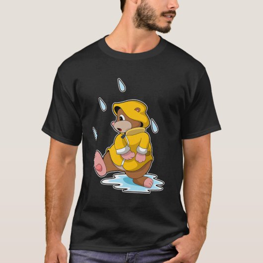 Mole bij Regen met regendruppels T-shirt (Voorkant)