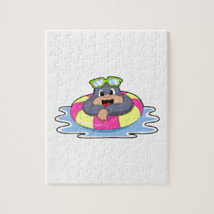 Mole bij Zwemmen met Swim ring.PNG Legpuzzel