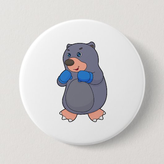 Mole Boxer Boxer Boxing-handschoenen Ronde Button 7,6 Cm (Voorkant)