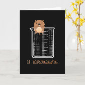 Mole Chemistry Cute Science Kaart (Gele Bloem)