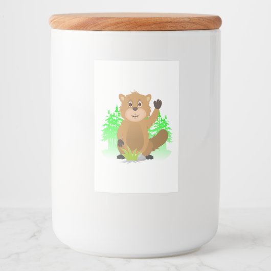 Mole clipart voedselcontainer etiket (Voorkant)