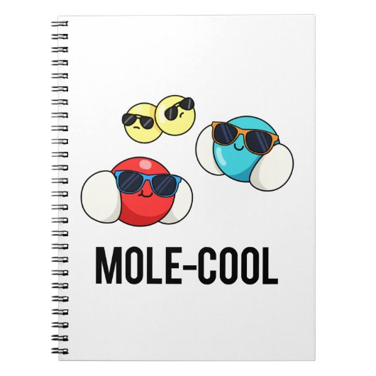 Mole-Cool Funny Molecule Pun Notitieboek (Voorkant)