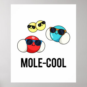 Mole-Cool Funny Molecule Pun Poster