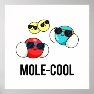 Mole-Cool Funny Molecule Pun Poster