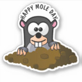Mole Day Sticker (Voorkant)