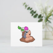 Mole Earth Flower Briefkaart (Staand voorkant)