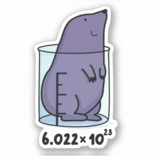 Mole Equation Cute Mole Dans Un Sticker De Pun Béc