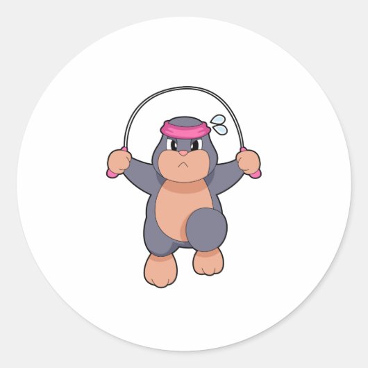 Mole Fitness Rope Ronde Sticker (Voorkant)
