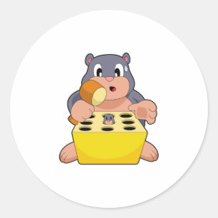 Mole Game Ronde Sticker