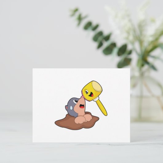 Mole Hammer Briefkaart (Staand voorkant)