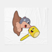 Mole Hammer Fleece Deken (Voorkant (Horizontaal))
