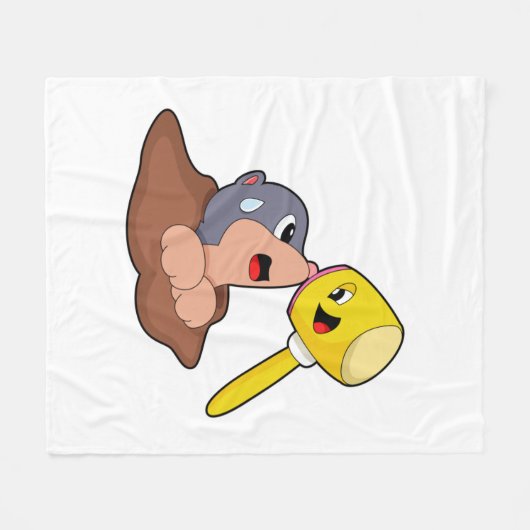 Mole Hammer Fleece Deken (Voorkant (Horizontaal))