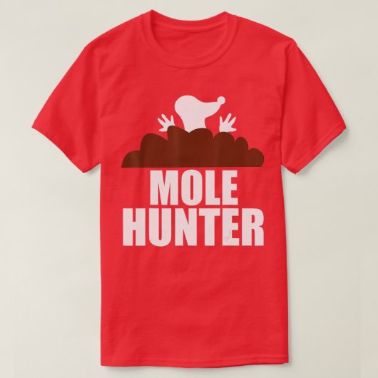 Mole Hunter Funny Garden Hunting T-shirt (Design voorkant)