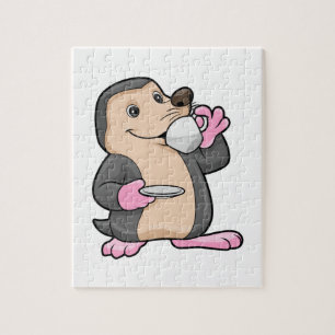 Mole met Cup Koffie & saucer Legpuzzel