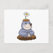 Mole met Daisy Flower Briefkaart (Voorkant)