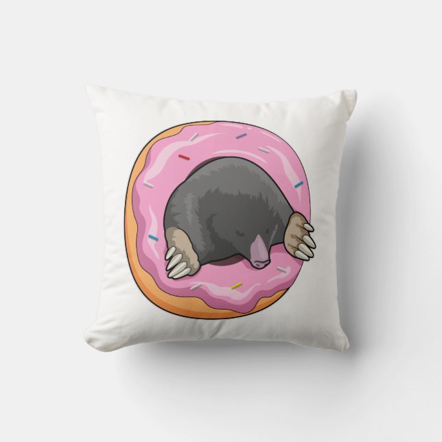 Mole met Donut Kussen (Voorkant)