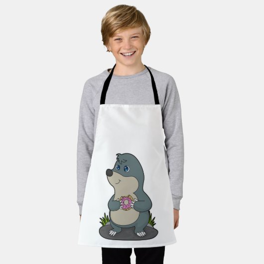 Mole met Donut Schort (Gedragen)