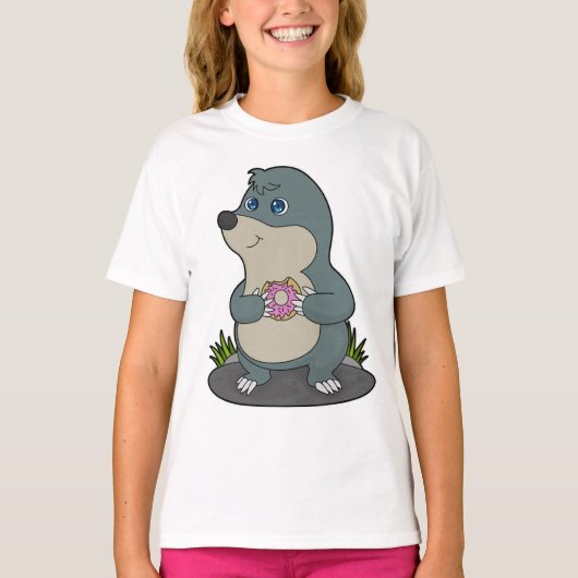 Mole met Donut T-shirt (Voorkant)