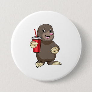 Mole met Drink mok Ronde Button 7,6 Cm